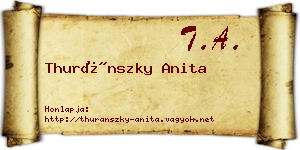 Thuránszky Anita névjegykártya