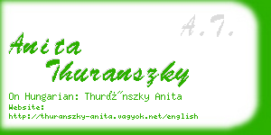 anita thuranszky business card